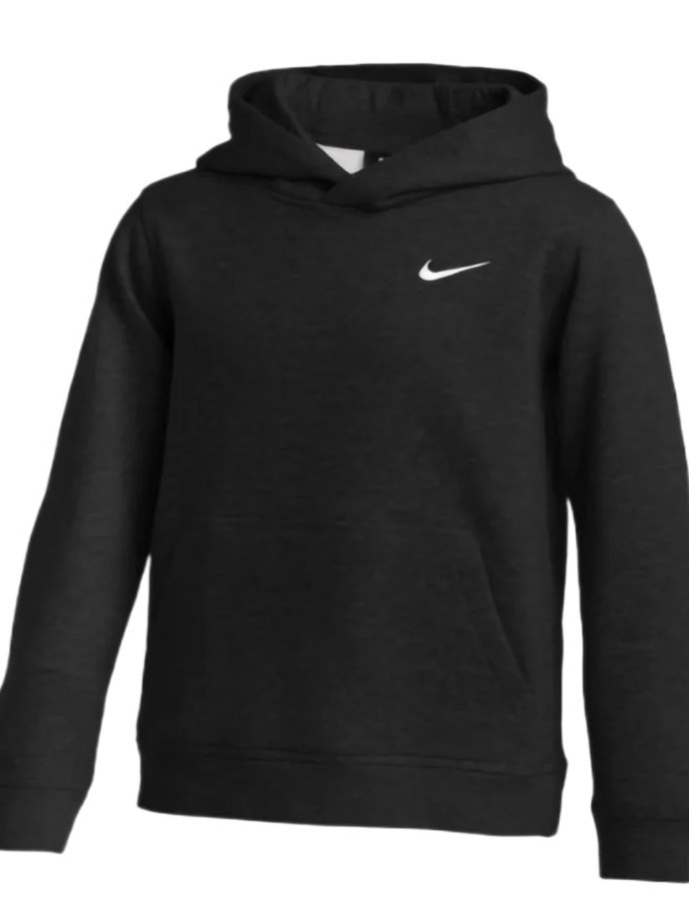 Nike Kids Black Hoodie with White Swoosh